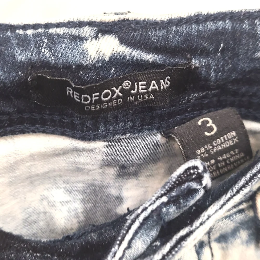 Y2K Women's Redfox Acid Wash Distressed Skinny Jeans Size 3 - Picture 5 of 5